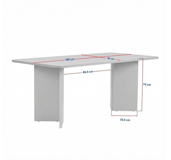 Трапезна маса 90x180 cm Linza – Kalune Design