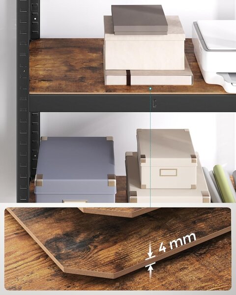 Метален рафт Songmics Черен 520 кг 40 x 80 x 160 см