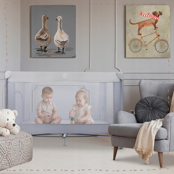 Детско креватче за пътуване със сгъваем матрак 60 x 120 cm