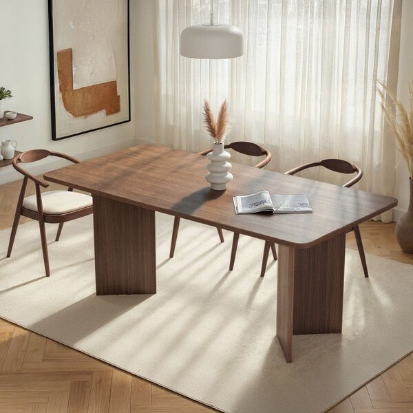 Трапезна маса от декор от орех 90x180 cm Linza – Kalune Design