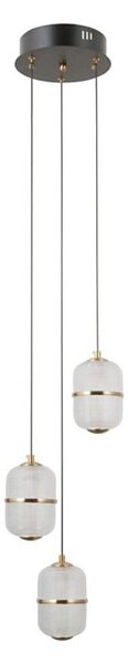 ITALUX PND-34375-3-BK - LED полилей на кабел ALANI 3xLED/5W/230V 3000K черно/златисто