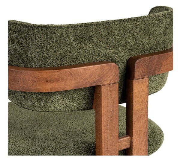 Тъмнозелен трапезен стол с подлакътници Toscana – Kalune Design