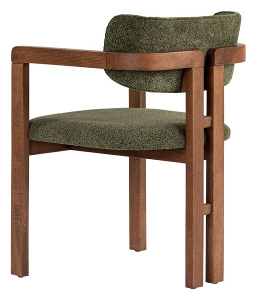 Тъмнозелен трапезен стол с подлакътници Toscana – Kalune Design