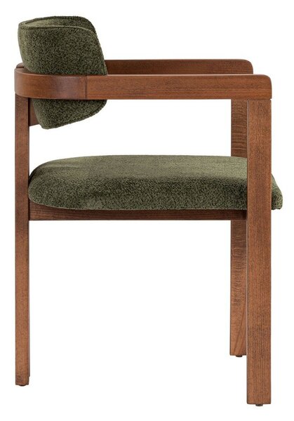 Тъмнозелен трапезен стол с подлакътници Toscana – Kalune Design