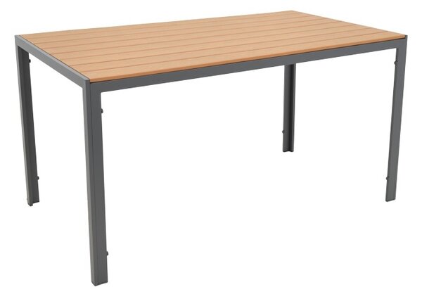Комплект 5 бр. градинска маса и столове Nares-Moly Сив 140x80x72.5 см
