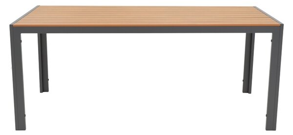 Комплект 7 бр. градинска маса и столове Nares-Moly Сив 180x90x72.5 см