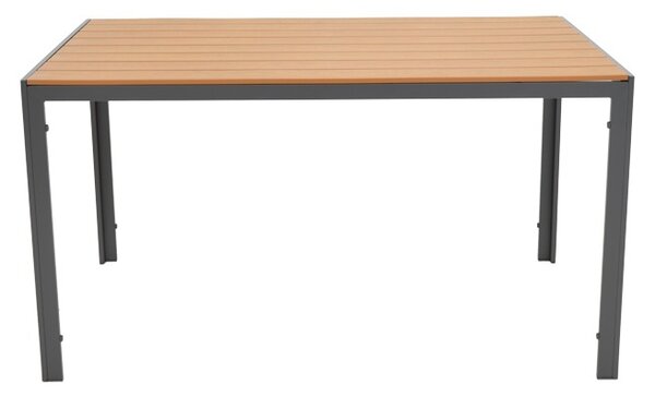 Комплект 5 бр. градинска маса и столове Nares-Moly Сив 140x80x72.5 см