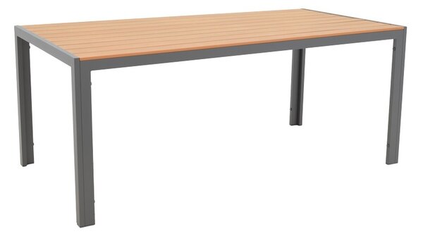 Комплект 7 бр. градинска маса и столове Nares-Moly Сив 180x90x72.5 см