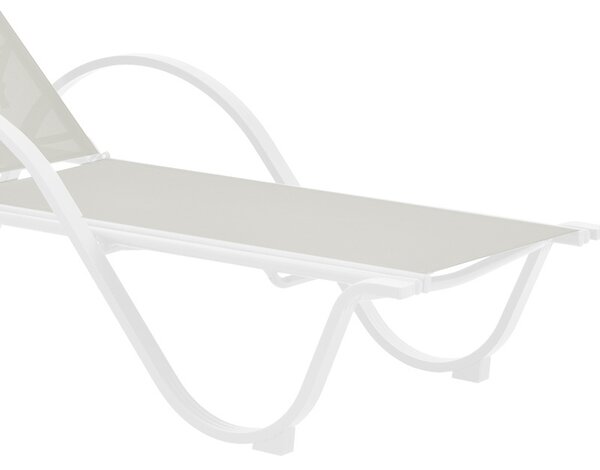 Шезлонг за градина Attain бял 200x62x35 см