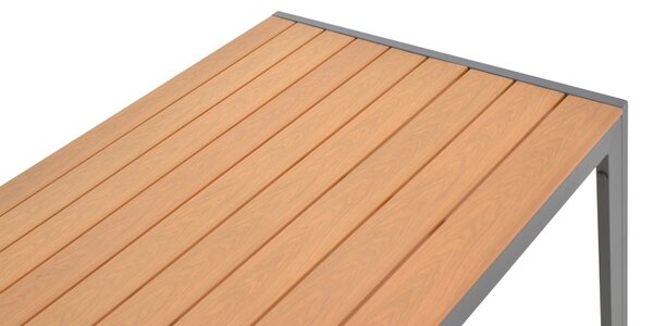 Комплект 7 бр. градинска маса и столове Nares-Moly Сив 180x90x72.5 см