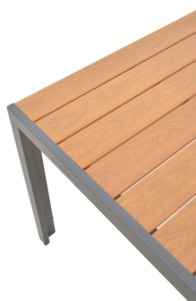 Комплект 7 бр. градинска маса и столове Nares-Moly Сив 180x90x72.5 см