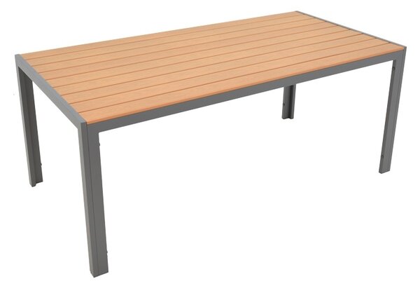 Комплект 7 бр. градинска маса и столове Nares-Moly Сив 180x90x72.5 см