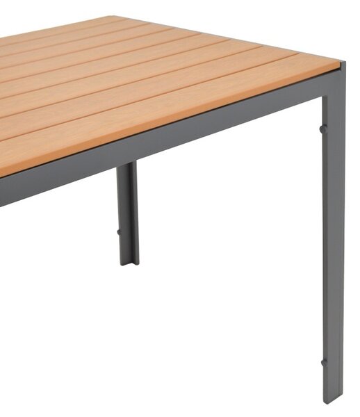Комплект 5 бр. градинска маса и столове Nares-Moly Сив 140x80x72.5 см