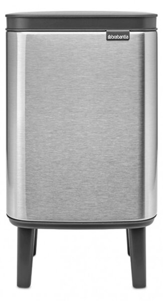 Кош за боклук Brabantia Bo Small Hi 1006642, 4 л, Плавно и безшумно отваряне, Противоплъзгаща основа, Устойчив на пръстови отпечатъци, Инокс/Мат