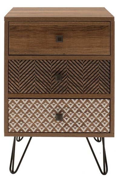 Нощно шкафче Boho Орех 40x40x59 см