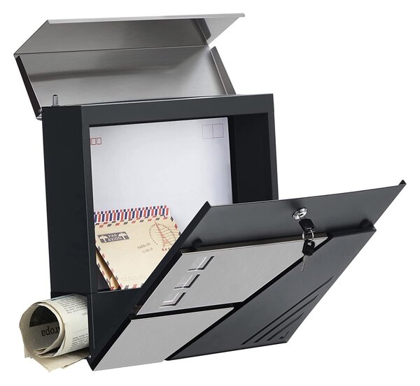 Пощенска кутия Songmics сива 37x10.5x37 см
