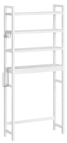 Рафт за баня WC Songmics бял 63x26x185 см