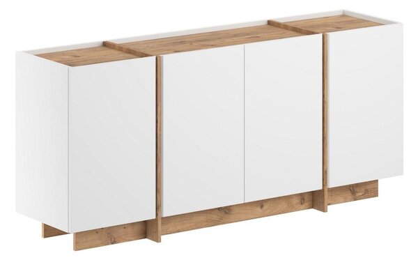 Бял скрин от декор от бор с отвор за кабели 180x80x45 cm Dorma – Kalune Design
