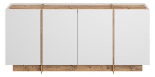 Бял скрин от декор от бор с отвор за кабели 180x80x45 cm Dorma – Kalune Design