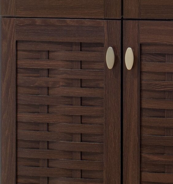 Шкаф за обувки Mantam с 4 врати за 24 двойки обувки, цвят орех 78x40x170,5 см