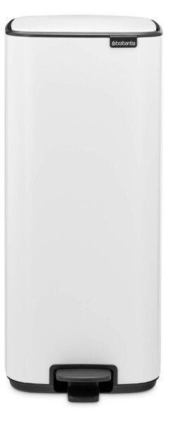 Кош за боклук Brabantia Bo Pedal 1010120, 30 л, Леко затваряне, Противоплъзгаща основа, Бял