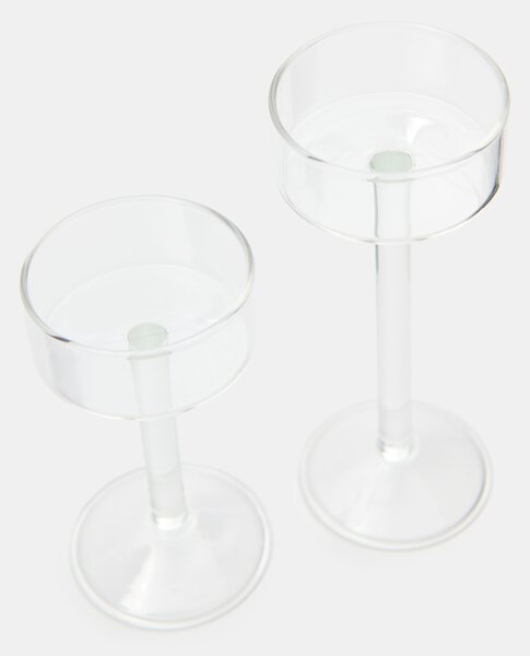 Sinsay - Комплект прозрачни свещници 2 pack - clear