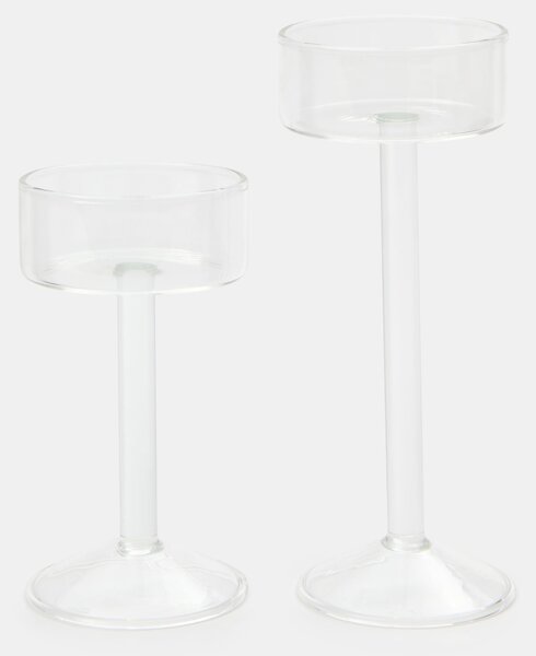 Sinsay - Комплект прозрачни свещници 2 pack - clear