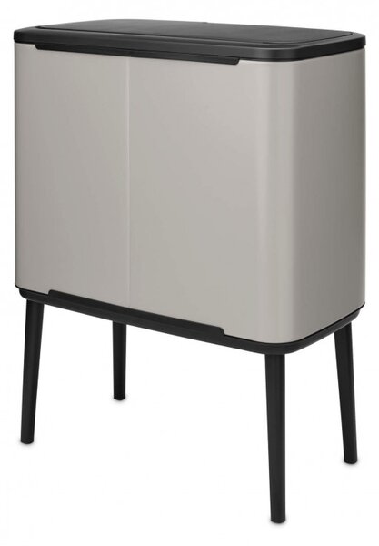 Кош за боклук Brabantia Bo Touch 1010454, 3x11 л, Плавно и безшумно отваряне, Голям отвор, Сив