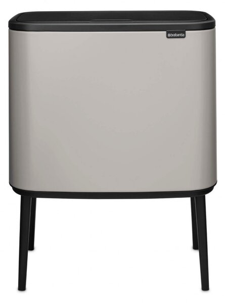 Кош за боклук Brabantia Bo Touch 1010454, 3x11 л, Плавно и безшумно отваряне, Голям отвор, Сив