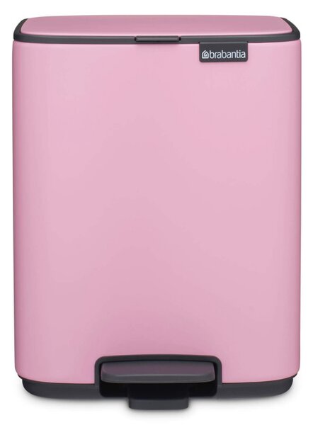 Кош за боклук Brabantia Bo Pedal 1010445, 7 л, Плавно затваряне, Гумирана основа, Розов