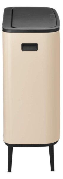 Кош за боклук Brabantia Bo Touch Hi 1010457, 60 л, Странични отвори за пренасяне, Регулируеми крака, Бежов