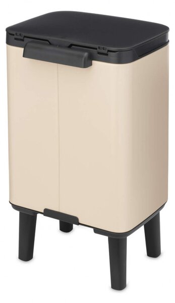 Кош за боклук Brabantia Bo Small Hi 1010460, 4 л, Плавно и безшумно отваряне, Противоплъзгаща основа, Бежов
