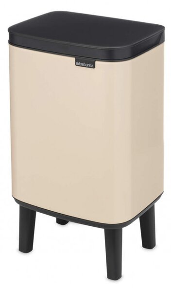 Кош за боклук Brabantia Bo Small Hi 1010460, 4 л, Плавно и безшумно отваряне, Противоплъзгаща основа, Бежов