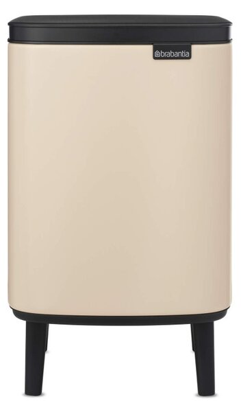 Кош за боклук Brabantia Bo Small Hi 1010461, 7 л, Повдигнат, Плавно и безшумно отваряне, Противоплъзгаща основа, Бежов