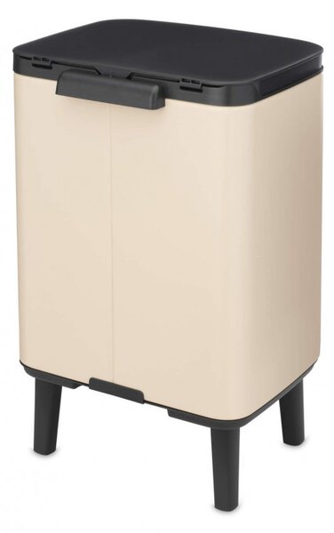Кош за боклук Brabantia Bo Small Hi 1010461, 7 л, Повдигнат, Плавно и безшумно отваряне, Противоплъзгаща основа, Бежов