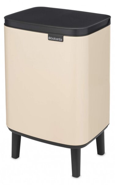 Кош за боклук Brabantia Bo Small Hi 1010461, 7 л, Повдигнат, Плавно и безшумно отваряне, Противоплъзгаща основа, Бежов