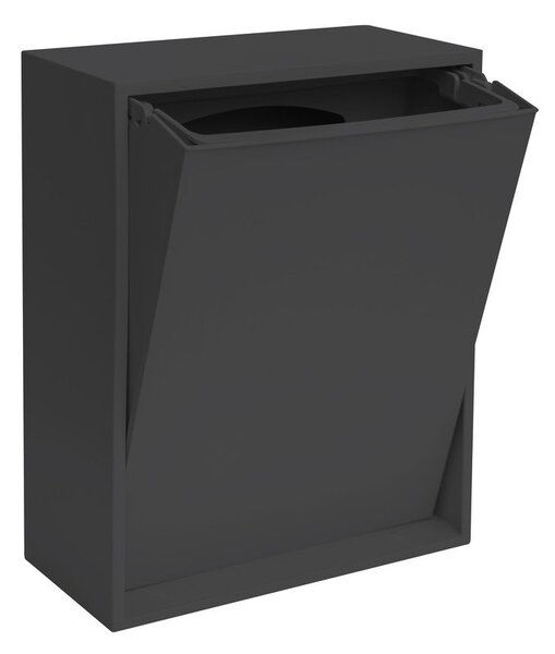 Черно кошче за боклук за рециклиране/стенно от рециклирана пластмаса Recycling Box – ReCollector