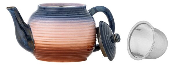 Син/оранжев керамичен чайник с цедка 890 ml Tatum – Bloomingville