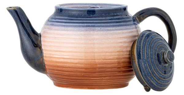 Син/оранжев керамичен чайник с цедка 890 ml Tatum – Bloomingville