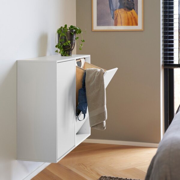 Бял стенен кош за пране Laundry Box – ReCollector