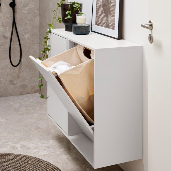 Бял стенен кош за пране Laundry Box – ReCollector