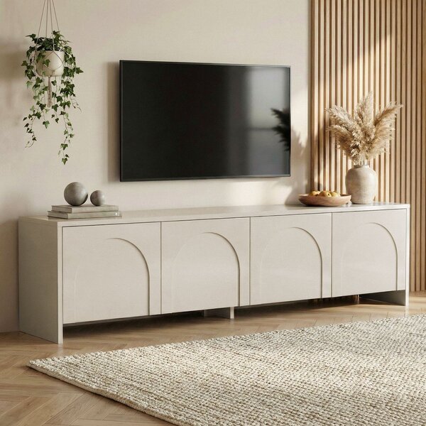 Кремава маса за телевизор 180x45x32 cm Aurelia – Kalune Design