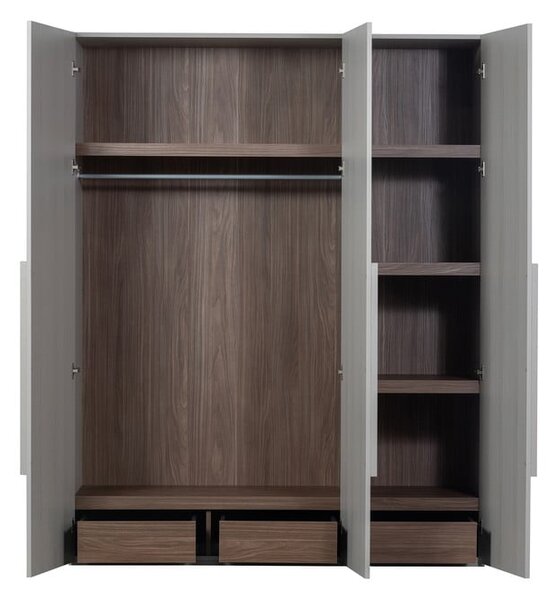 Сив модулен шкаф 165x210 cm Rens – WOOOD