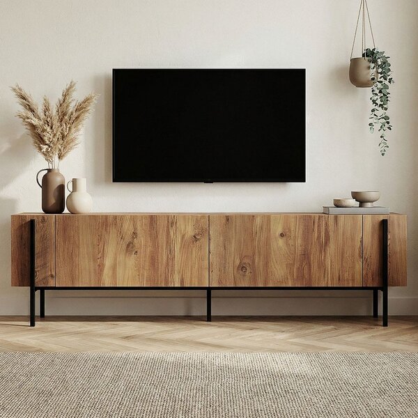 Маса за телевизор от декор от бор в естествен цвят 180x45x30 cm Nexus – Kalune Design