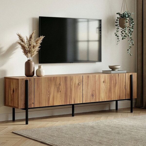 Маса за телевизор от декор от бор в естествен цвят 180x45x30 cm Nexus – Kalune Design
