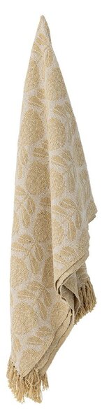 Жълто одеяло със смес от памук 130x155 cm Pratello – Bloomingville