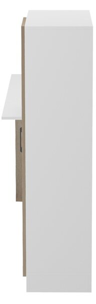 Бюро с библиотека, Ofisio, бял, 40x152.3x120 см