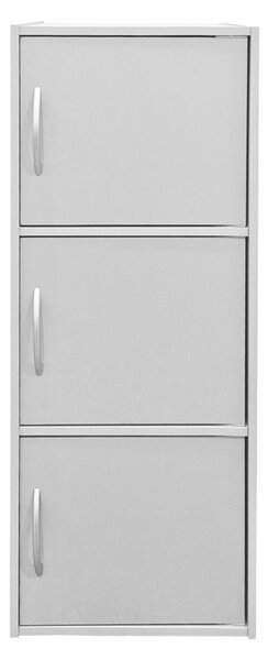 Гардероб с 3 врати, Soline, бял, 34.5x40x90.5 см