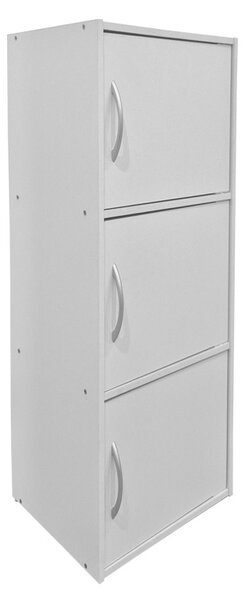 Гардероб с 3 врати, Soline, бял, 34.5x40x90.5 см