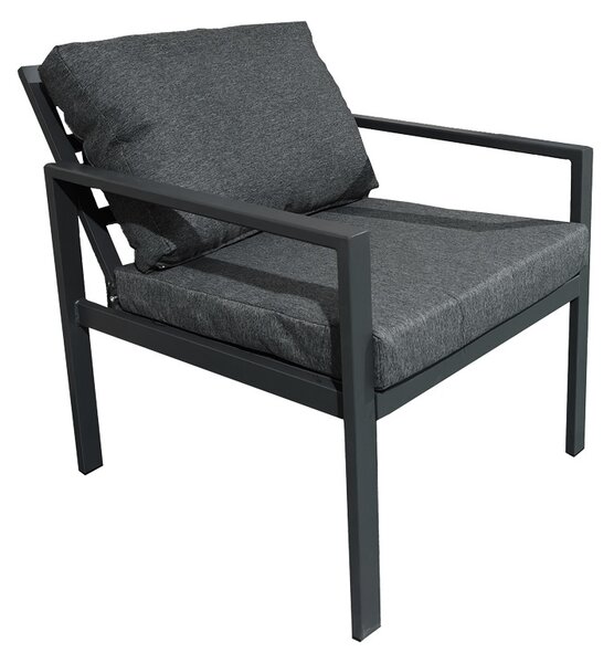 Комплект от 4 части градински мебели, Gardenly, тъмносив, 68.5x175x72 см